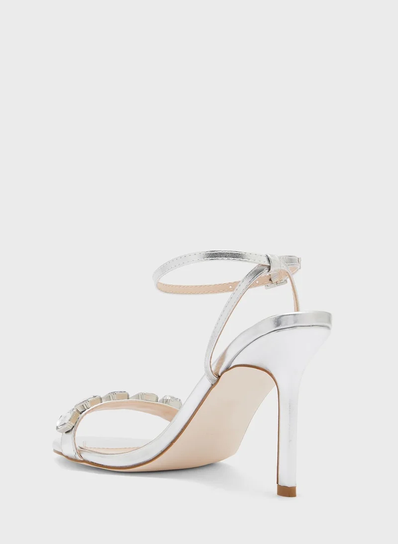 ELLA Jewelled Front Strap Heeled Sandal