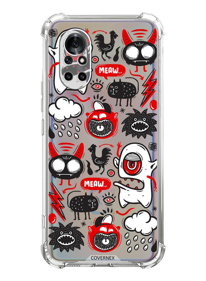 Covernex Shockproof Protective Case Cover For Huawei nova 8 5G Alien Handdrawn Doodles - Image 1