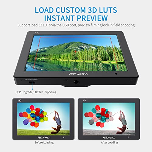 Feelworld شاشة FEELWORLD T7 بحجم 7 إنش IPS 4K HDMI لمراقبة الكاميرا في الميدان، مساعد فيديو بدقة Full HD 1920x1200، هيكل من الألمنيوم الصلب، شاشة DSLR مع تركيز بيكيينغ وألوان زائفة - Image 2