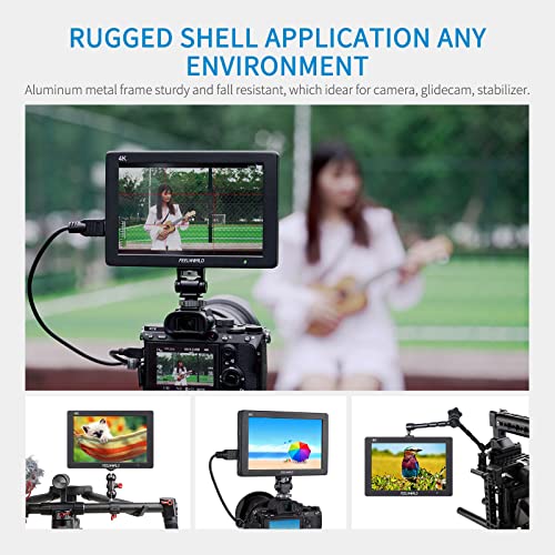 Feelworld شاشة FEELWORLD T7 بحجم 7 إنش IPS 4K HDMI لمراقبة الكاميرا في الميدان، مساعد فيديو بدقة Full HD 1920x1200، هيكل من الألمنيوم الصلب، شاشة DSLR مع تركيز بيكيينغ وألوان زائفة - Image 5