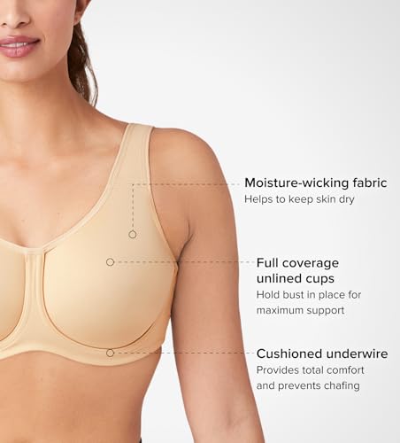 Wacoal صدرية رياضية غير مبطنة للنساء من واكوال سيمون، تغطية كاملة مع سلك تحت الصدر، 855170 - Image 2