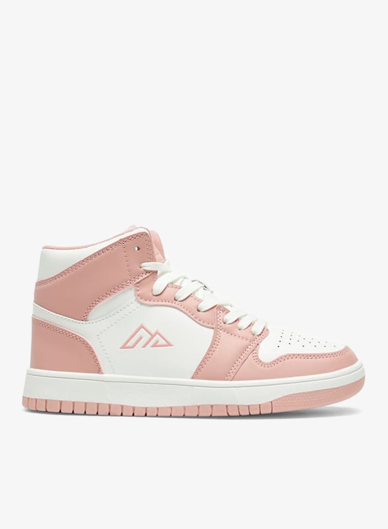 Oaklan by Shoexpress Womens Colourblock High Top Sneakers With Lace-Up Closure - Image 1