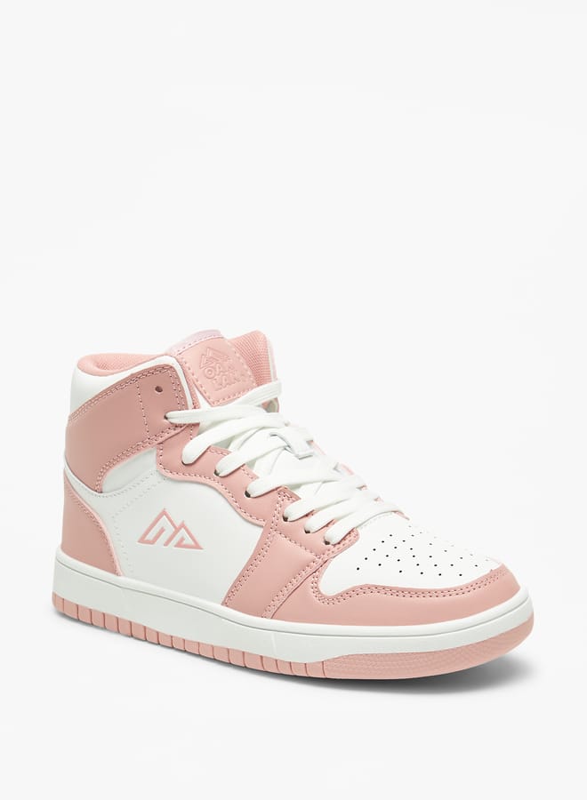 Oaklan by Shoexpress Womens Colourblock High Top Sneakers With Lace-Up Closure  - Image 1