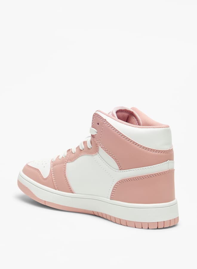 Oaklan by Shoexpress Womens Colourblock High Top Sneakers With Lace-Up Closure  - Image 2