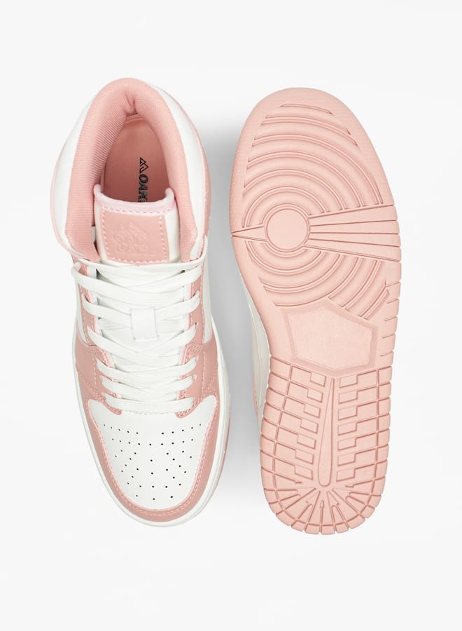 Oaklan by Shoexpress Womens Colourblock High Top Sneakers With Lace-Up Closure  - Image 4