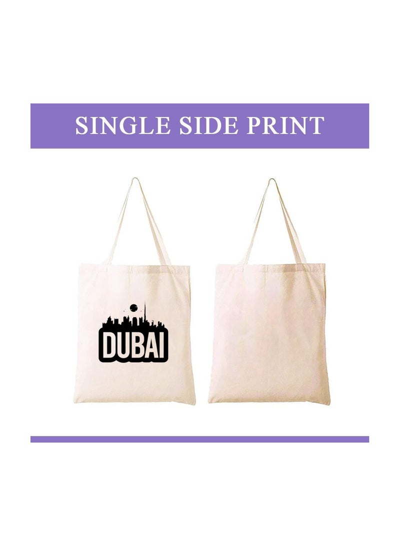 Cotton Tote Bag with Dubai Skyline Design - Eco-Friendly Souvenir and Travel Accessory - Great Gift and Travel Companion - Perfect for Shopping and Everyday Use - Image 5