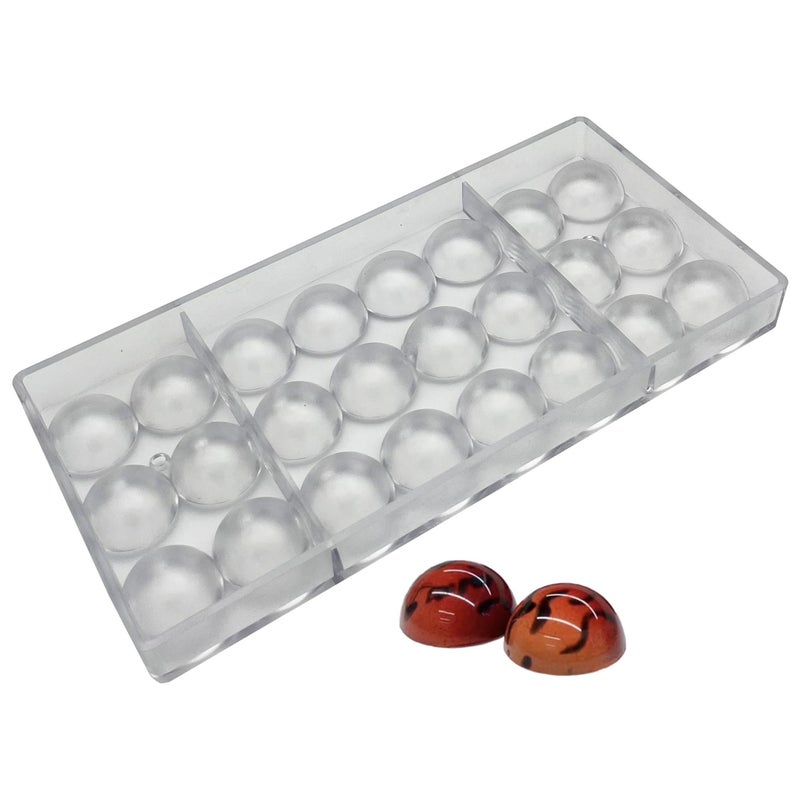 Goldbaking Semi Sphere Chocolate Mould PC Polycarbonate Hemisphere Chocolate Mold (s 1.2inch) - Image 1