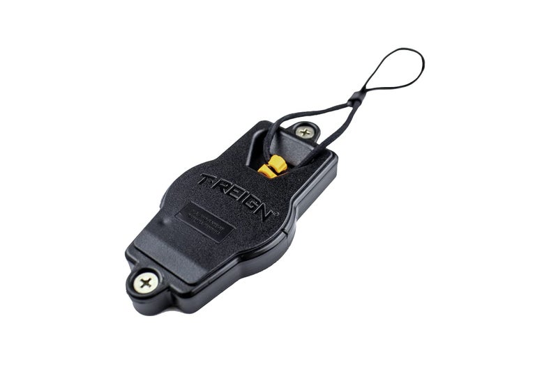 YakAttack Surface Mount Retractor | 36" Kevlar Cord with Removable 4" Tether | Secure Small Tools & Accessories on Rotomolded Kayaks | Made in USA - Image 1