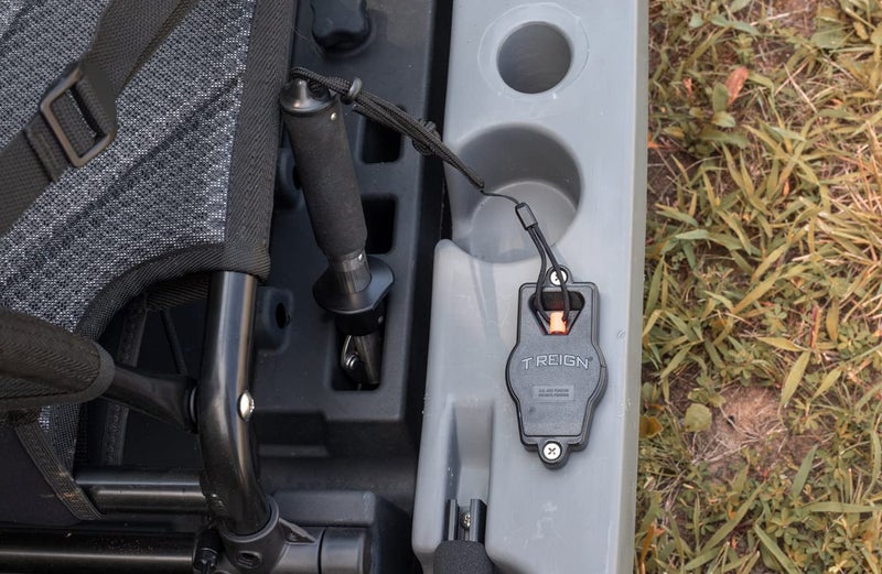 YakAttack Surface Mount Retractor | 36" Kevlar Cord with Removable 4" Tether | Secure Small Tools & Accessories on Rotomolded Kayaks | Made in USA - Image 5