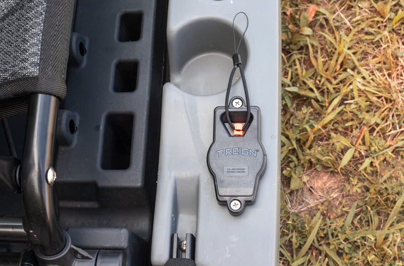 YakAttack Surface Mount Retractor | 36" Kevlar Cord with Removable 4" Tether | Secure Small Tools & Accessories on Rotomolded Kayaks | Made in USA - Image 3