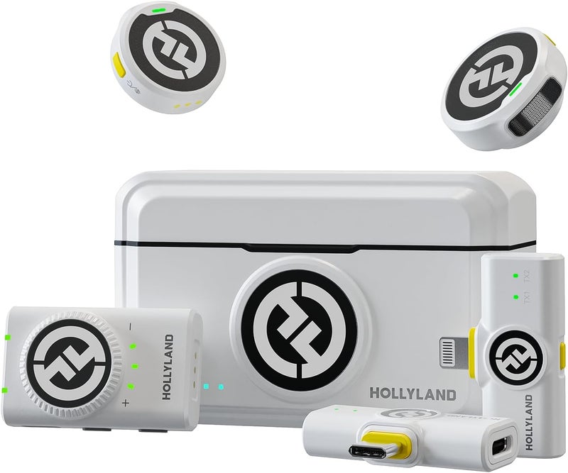 HollyView Hollyland LARK M2 Wireless Microphone (Combo White(2 TX+3 RX)) - Image 1