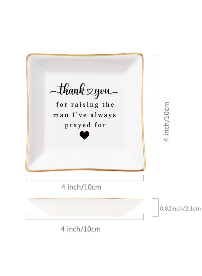 Spegiffu Mother in Law Gifts Jewelry Trinket Dish, Mother of The Groom Gift from Bride - Thank You for Raising The Man I've Always Prayed for - Christmas Mothers Day Birthday Wedding Gifts - Image 3