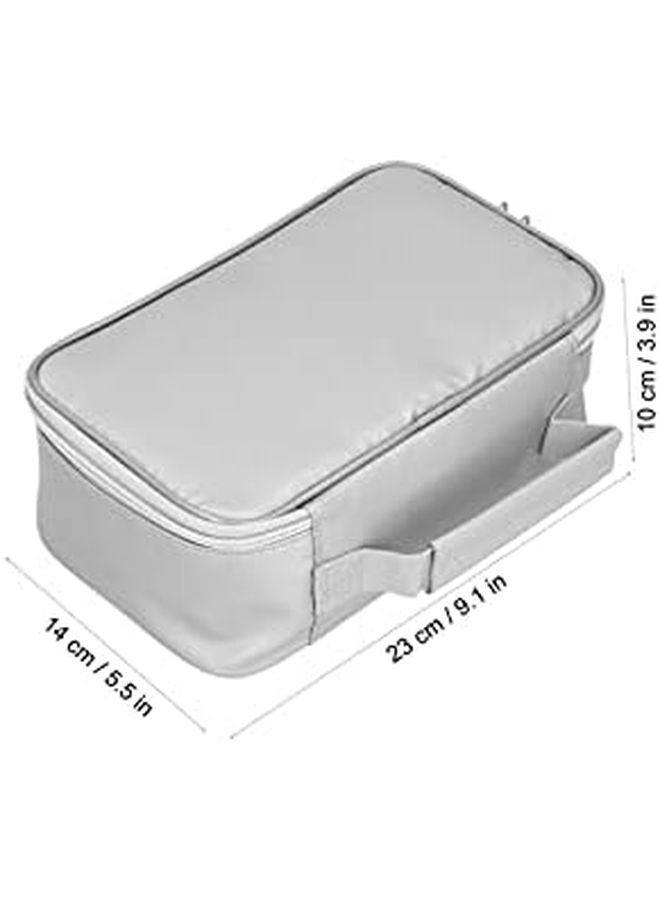 Fireproof And Waterproof Document Bag Multi Layer Secure Storage Pouch For Travel Office Silver - Image 3