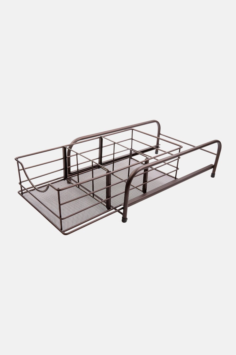 Farberware 3 Compartment Sliding Organizing Drawer, Brown  - Image 2