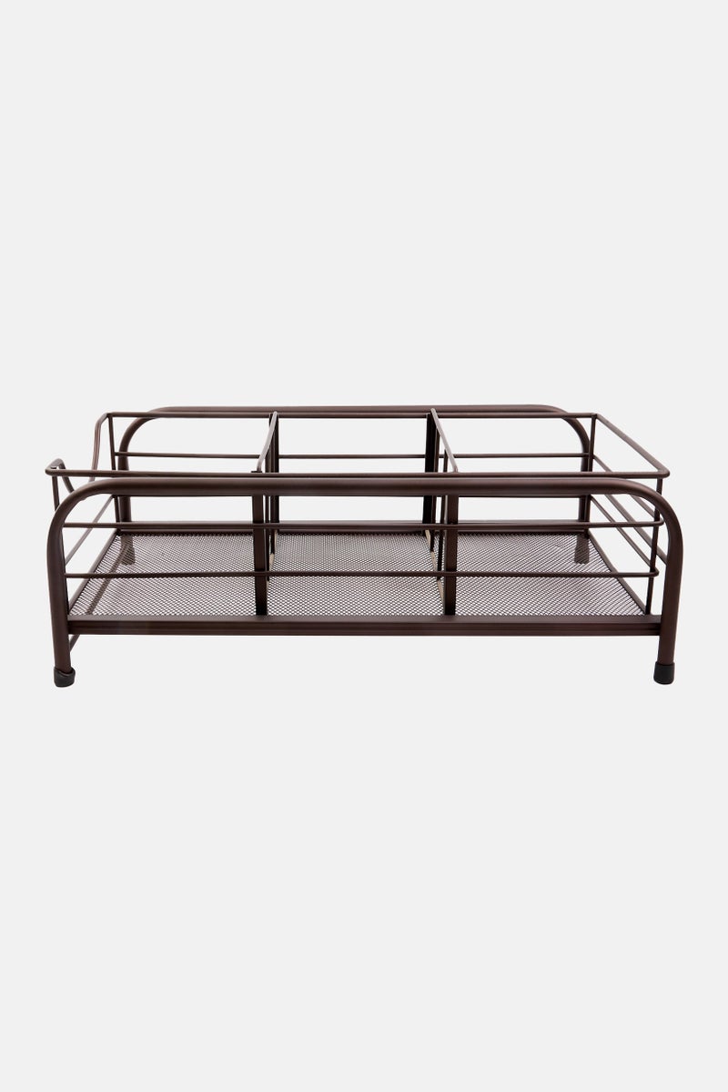 Farberware 3 Compartment Sliding Organizing Drawer, Brown  - Image 1