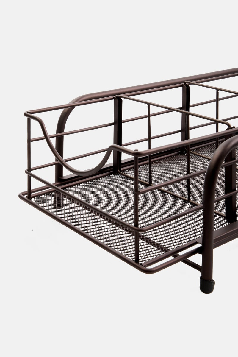 Farberware 3 Compartment Sliding Organizing Drawer, Brown  - Image 3