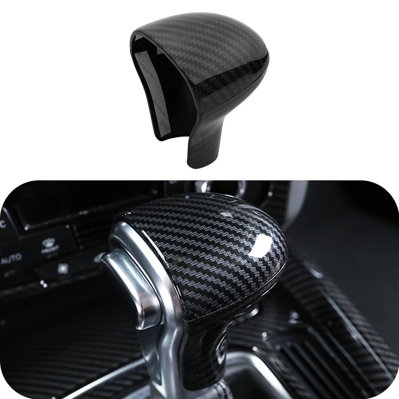 LDYFC Sport Style Gear Shift Knob Cover Sticker Head Trim for Audi A4 A5 A6 S6 A7 S7 Q5 Q7 ABS with Carbon Fiber Pattern