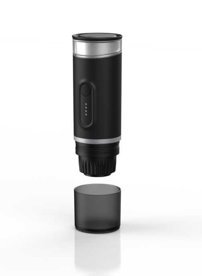 Happy Home 2 IN 1 Portable Espresso Maker, Self-Heating, Compatible with Capsules and Coffee Powder, 15 Bar Pump, Ideal for Outdoors, Travel, Office and Home Use - Silver/Black  - Image 4