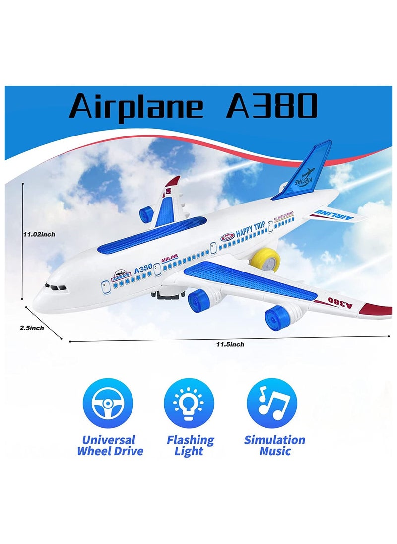 ألعاب Aiplane للأولاد والبنات بعمر 2 3 4 5 سنوات - طائرة ألعاب كهربائية مع أضواء وأصوات LED وامضة ، لعبة Bump and Go مثالية لعيد ميلاد طفل صغير ، إيرباص A380 - pzsku/Z95EEF775CBA74FE7AF6BZ/45/_/1687514419/a44f9b53-7d51-4f6d-81c5-772a9e3f771e