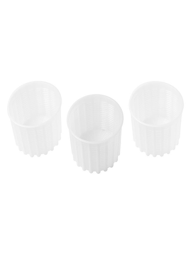 OFXDD Cheese Mold for Cheese Making 20 oz - Cheese Making Basket for Ricotta, Feta, Camembert - Strainer Perforated Plastic Molds for Making Soft Cheese All Types, 3 Pcs - Image 1