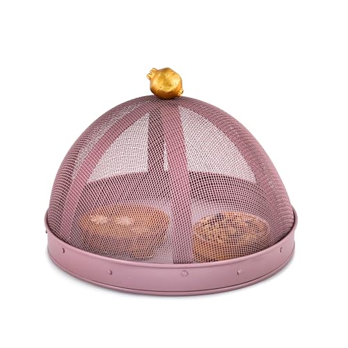 Elan Pomegranate Cake Cover, Food Covers Steel Mesh Net Kitchen Umbrella Practical Home Using Anti Fly Mosquito Food Cover (10 Inch-Mauve) - Image 5