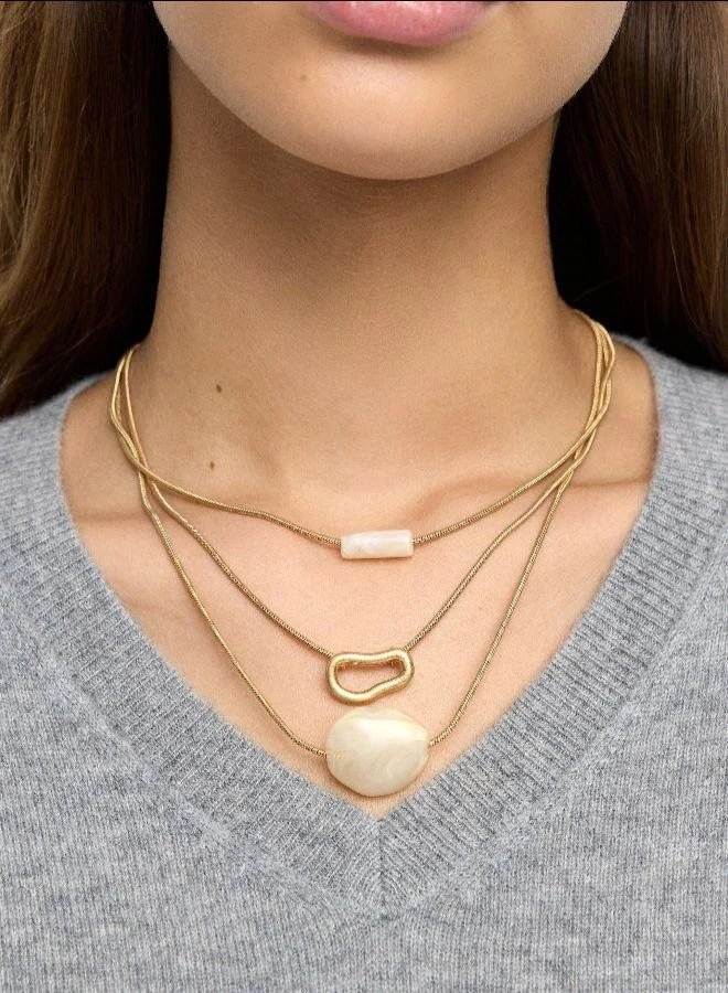 بارفوا مجموعة من القلائد المعلقة بتأثير حجر متعدد الألوان