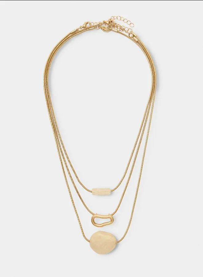 بارفوا مجموعة من القلائد المعلقة بتأثير حجر متعدد الألوان