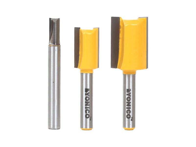 YONICO Router Bits Set Dado Straight Bit Undersize Plywood 3 Bit 14Inch Shank 14323q - Image 2