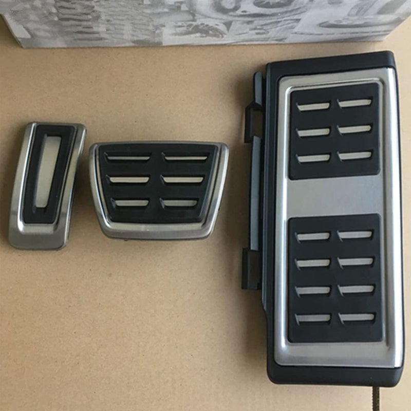 kashaipu Stainless Steel Car Pedal Cover Kit for Audi A3 Q3 Q2 S3 Sedan Footrest Gas Brake Pedals Set 20162024 - Image 2