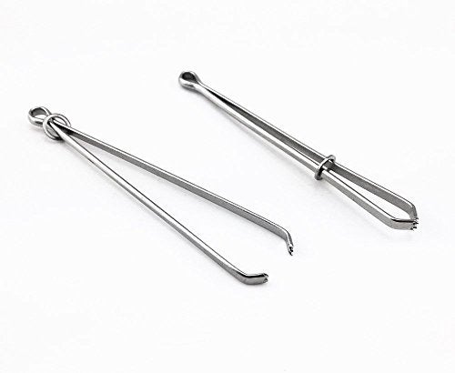 Honbay 5pcs Easy Pull Bodkin Threader Tweezers and 5pcs Pinch Type Bodkin Needles Set for Elastic Threading Wool Yarn - Image 3
