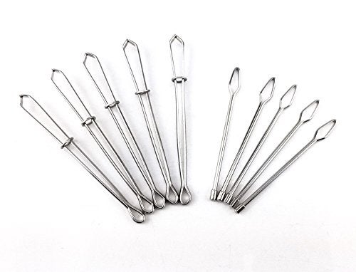 Honbay 5pcs Easy Pull Bodkin Threader Tweezers and 5pcs Pinch Type Bodkin Needles Set for Elastic Threading Wool Yarn - Image 1