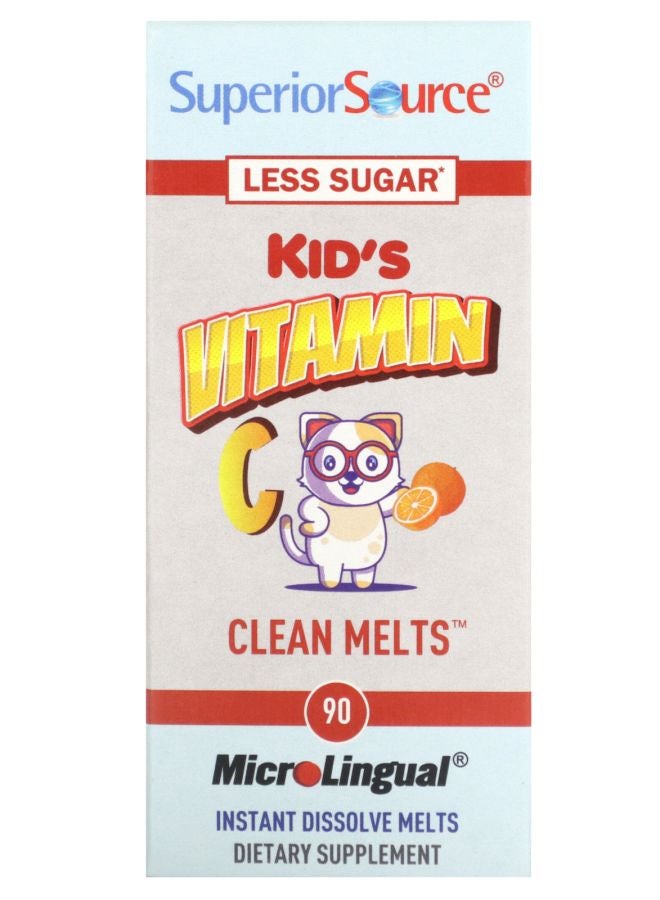 Superior Source Kid's Vitamin C Clean Melts Orange 90 Instant Dissolve Melts