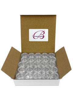 Pana 50 New Empty 5 Grams Acrylic Clear Round Jars - Bpa Free Containers For Cosmetic, Lotion, Cream, Makeup, Bead, Eye Shadow, Rhinestone, Samples, Pot, 5G/5Ml (Clear Lid (50 Jars)  - Image 4