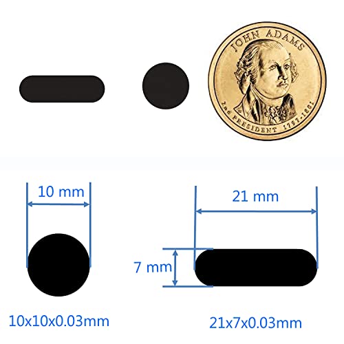APeiSi Universal Webcam Covers - Privacy Protection Accessory, No Residue Application, Safe Screen Closure - Dots and Bars, 20 Pieces - Black - Image 2