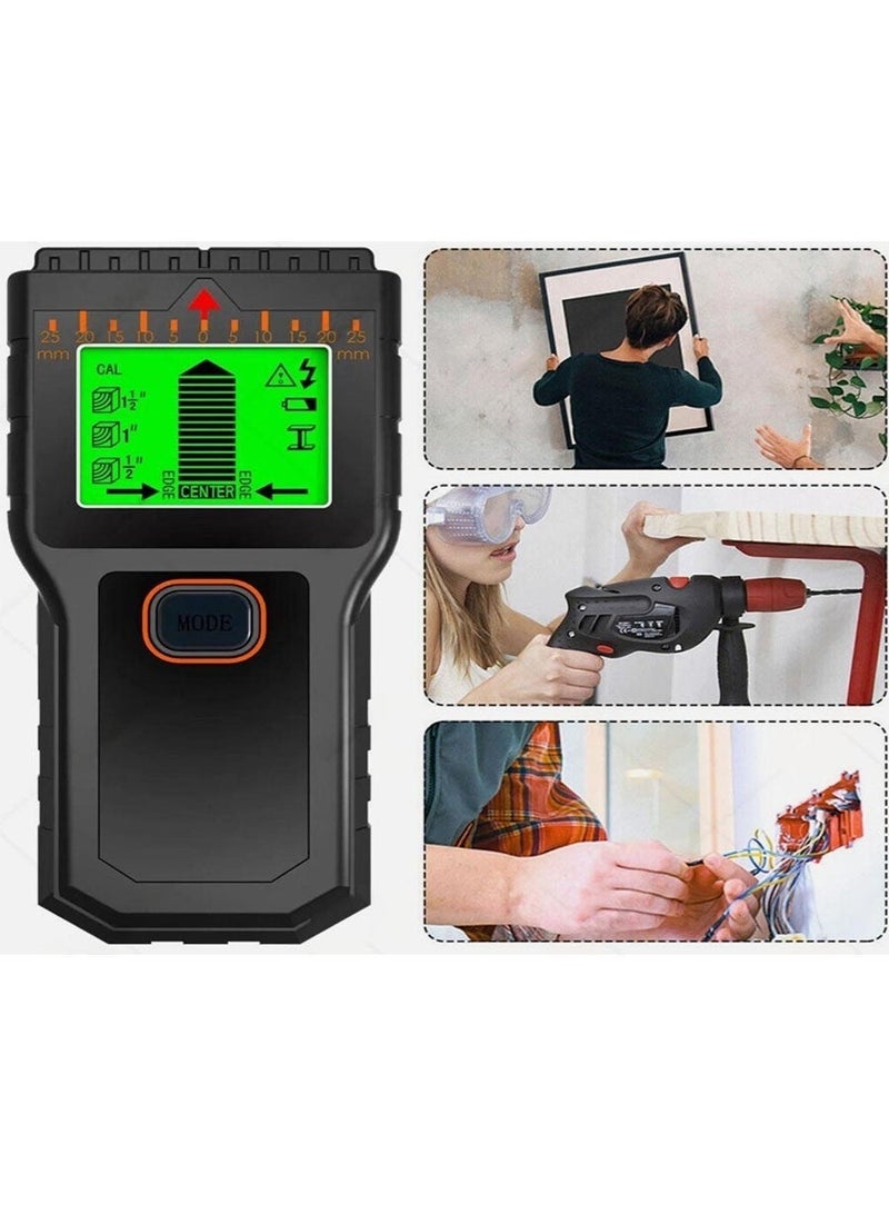 excitat Stud Finder Wall Scanner, 7 in 1 Stud Detector Wall Detector with 5 Modes, 2 Functions, Stud Locator with Upgraded Smart Sensor Audio Alarm, Stud Sensor Beam Finders for Center and Edge of Wood Beam, Live AC Wire, Metal, Cable, Joist Metal Pipe - Image 4
