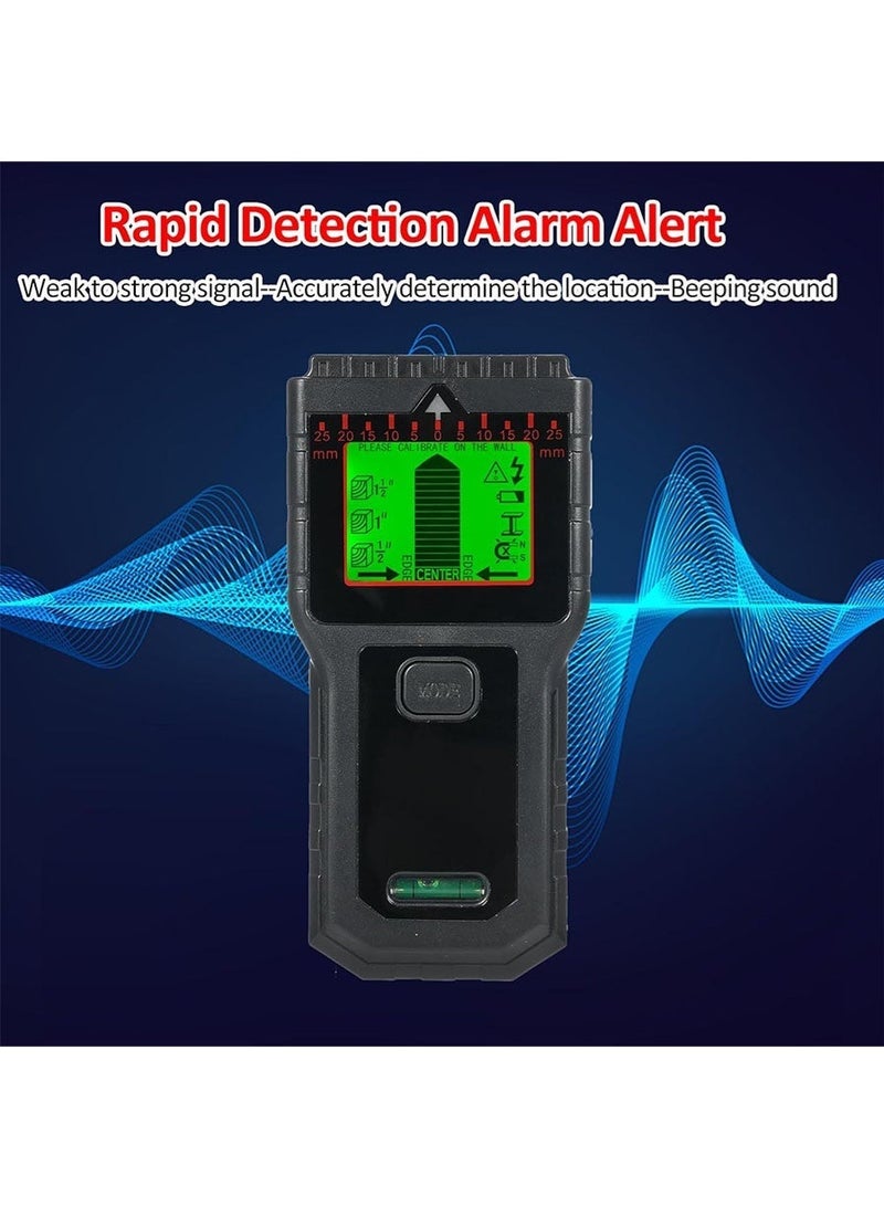 excitat Stud Finder Wall Scanner, 7 in 1 Stud Detector Wall Detector with 5 Modes, 2 Functions, Stud Locator with Upgraded Smart Sensor Audio Alarm, Stud Sensor Beam Finders for Center and Edge of Wood Beam, Live AC Wire, Metal, Cable, Joist Metal Pipe - Image 3