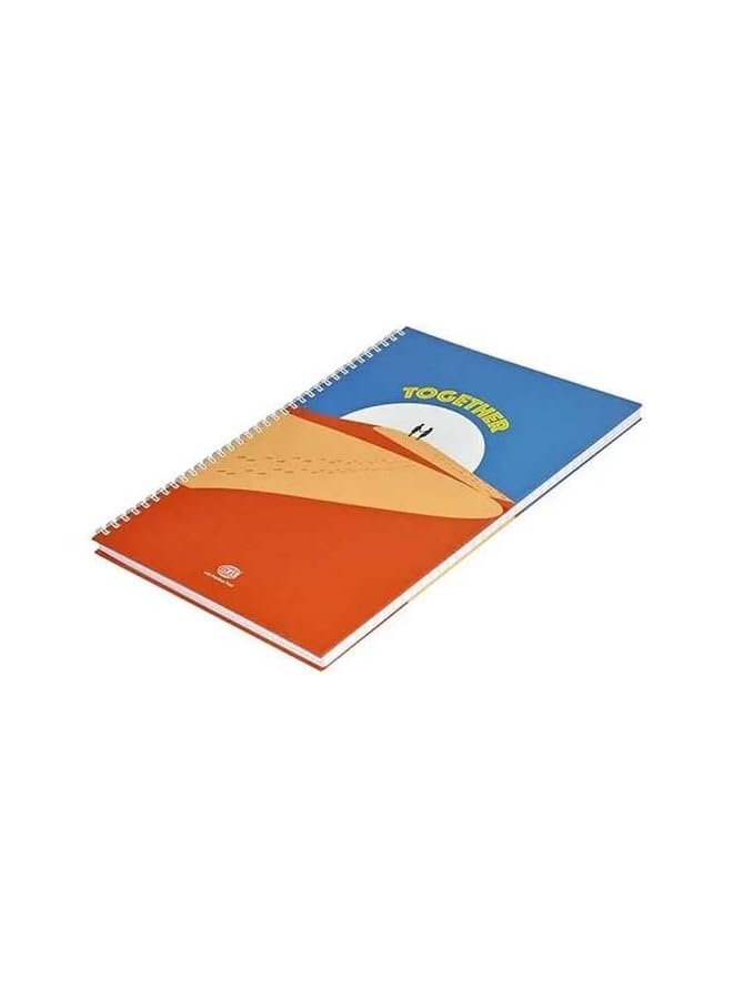 FIS Fsnbsa41906 Spiral Hard Cover Single Line 100 Sheets Notebook 5 Pieces A4 Size - Image 1