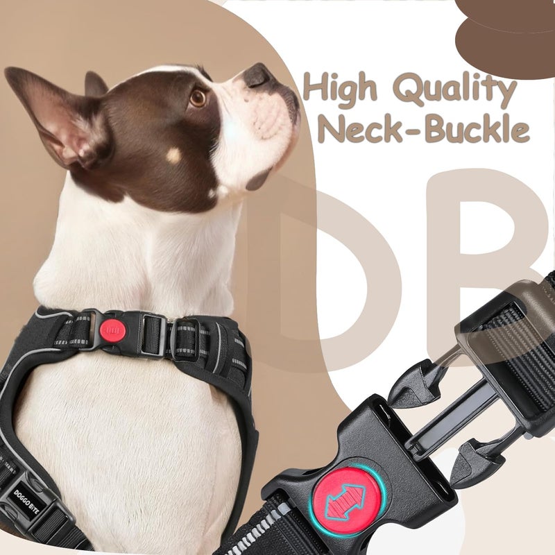 DOGGO BITE Premium Reflective Dog Vest Harness| Soft Breathable| Padded Handle| Adjustable Straps & Luxury Buckle | Soft Padded Mesh | No Pull | No-Choke | Chest (13-22 inch) All Small Breeds 4-13 Kg - Image 3