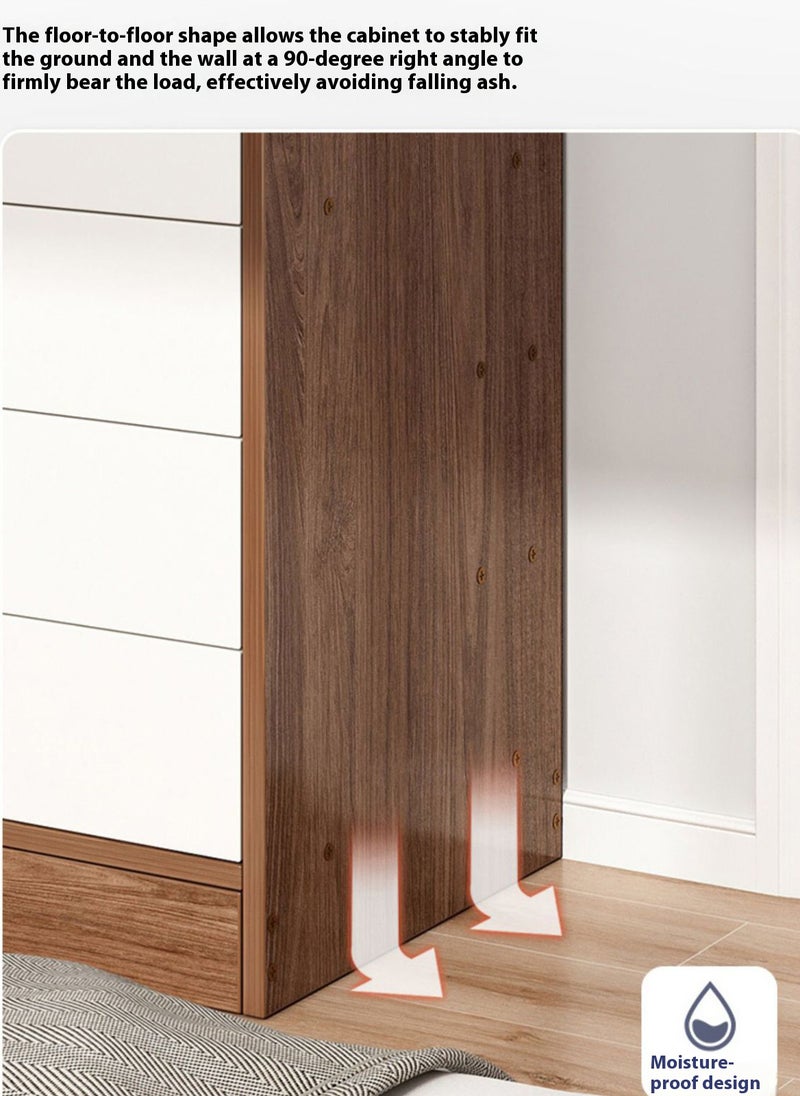 Sharpdo - Small Bedroom Wardrobe Lockers, 2 Doors and 3 Drawers, Diversified Storage Space Lockers 80*45*182CM - Image 1