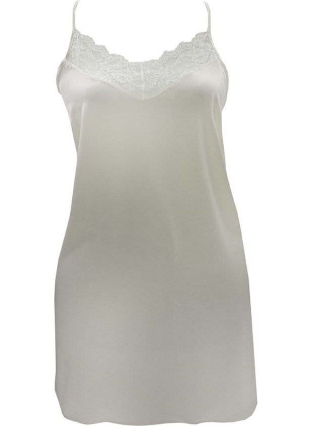 Magic Form 87430 Crepe Satin Lace Nightgown - Ecru  - Image 1