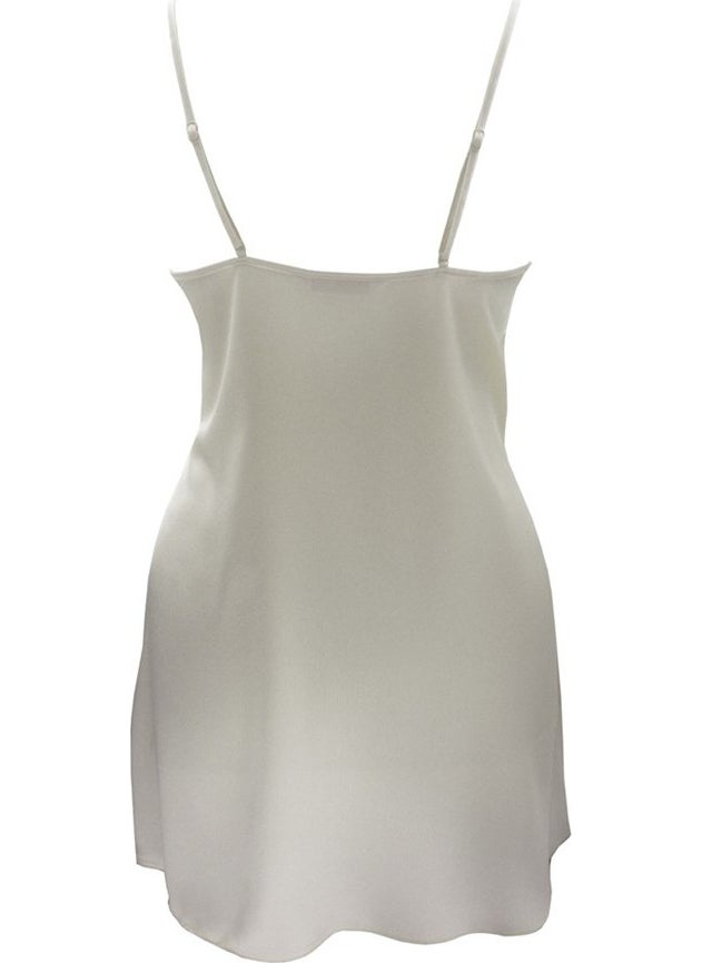 Magic Form 87430 Crepe Satin Lace Nightgown - Ecru  - Image 2