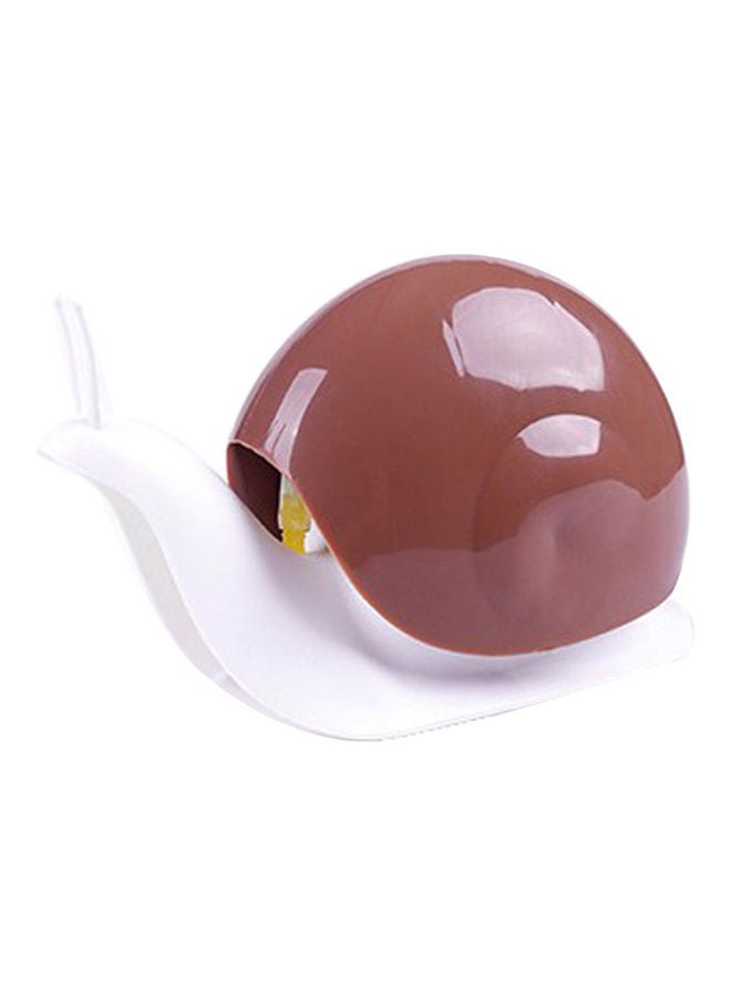 NIBEMINENT Snails Shaped Bathroom Soap Dispenser Brown/White 17.5x7.2x11cm - Image 1