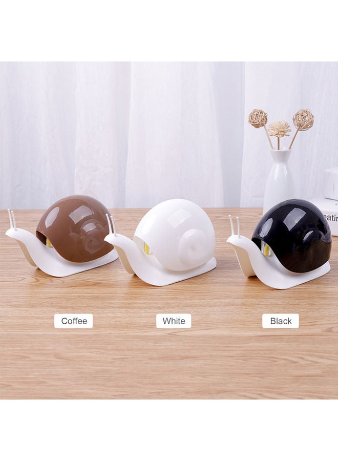 NIBEMINENT Snails Shaped Bathroom Soap Dispenser Brown/White 17.5x7.2x11cm - Image 4