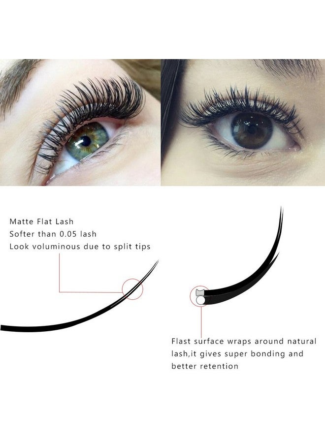 Qeelasee Matte Mink Ellipse Flat Eyelash Extensions 0.20Mm Thickness D Curl 11Mm Rich Black Soft For Professional Salon Use - Image 2