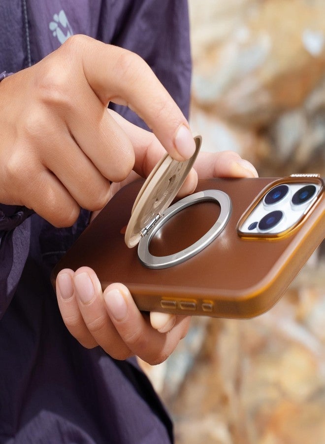 بوب سوكيتس حامل هاتف PopSockets قابل للطي لتقنية MagSafe، مزود بحامل مدمج، وحامل قابل للتعديل لوضعية التصوير الرأسية أو الأفقية، ومتوافق مع الشحن اللاسلكي - لاتيه - Image 5