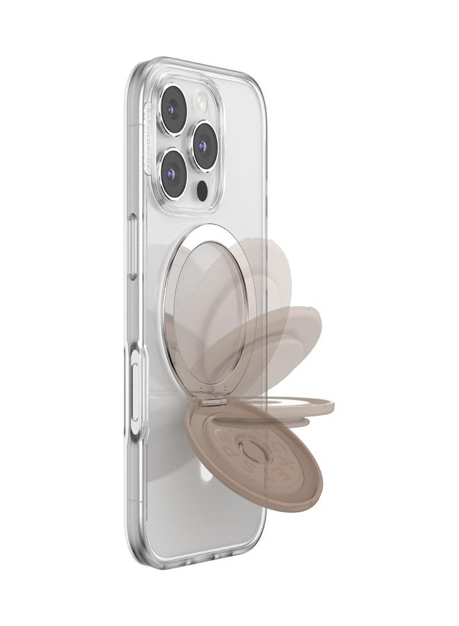 بوب سوكيتس حامل هاتف PopSockets قابل للطي لتقنية MagSafe، مزود بحامل مدمج، وحامل قابل للتعديل لوضعية التصوير الرأسية أو الأفقية، ومتوافق مع الشحن اللاسلكي - لاتيه - Image 4