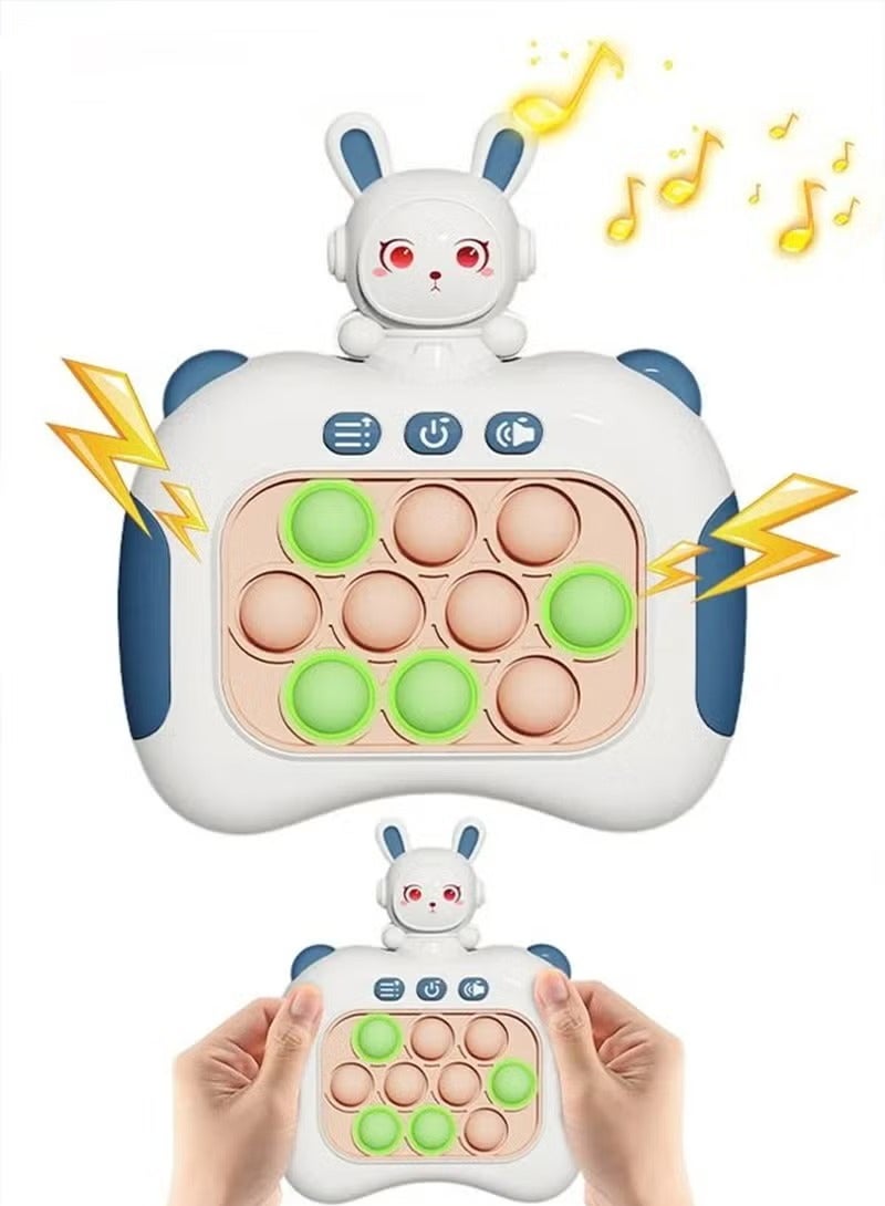 ألعاب التململ الإلكترونية السريعة الدفع المضيئة للبالغين والأطفال مع لعبة ألغاز آلة دفع البوب ​​الفقاعات فيدجيت لعبة حسية هدايا عيد الميلاد - Image 1