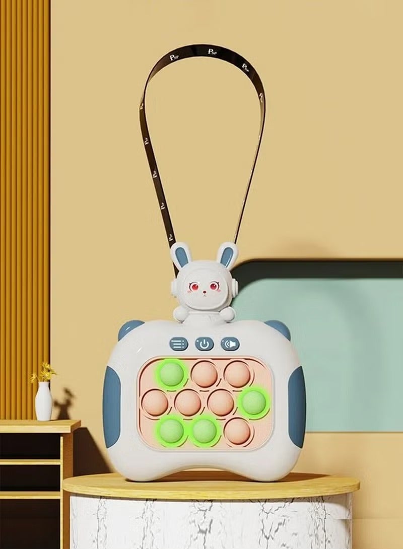 ألعاب التململ الإلكترونية السريعة الدفع المضيئة للبالغين والأطفال مع لعبة ألغاز آلة دفع البوب ​​الفقاعات فيدجيت لعبة حسية هدايا عيد الميلاد - Image 2