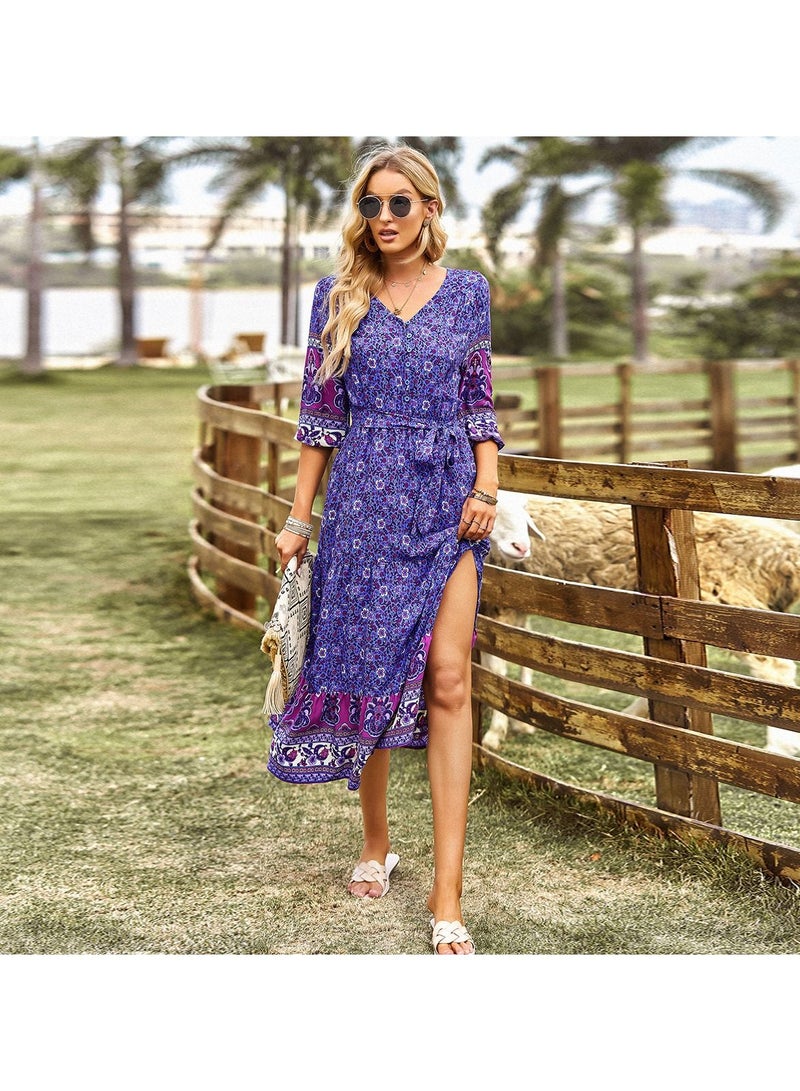 KUYING New Summer Floral Dress For Women  - Image 2