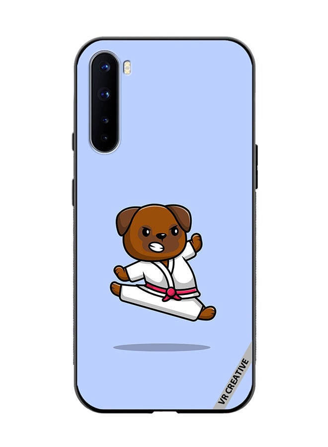 VR CREATIVE Protective Case Cover For OnePlus Nord Karate Dog Design Multicolour - Image 1